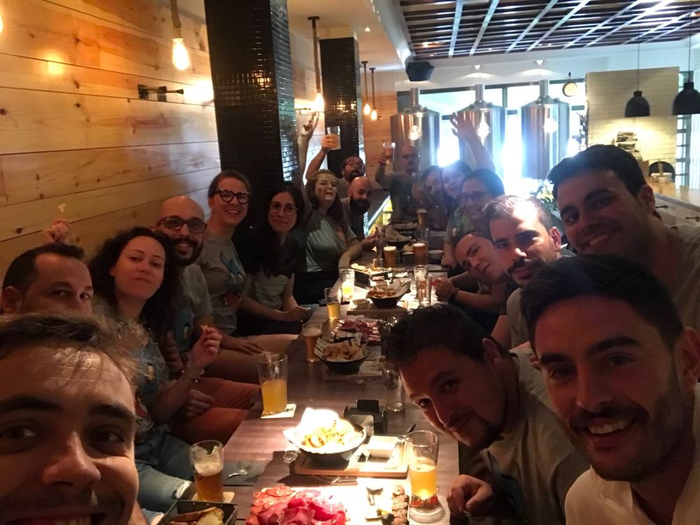 Comida de peña en Vacceo Craft Beer